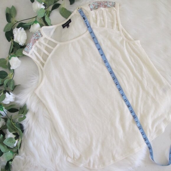 Rampage | Off White Shoulder Detailed Top - Picture 8 of 12